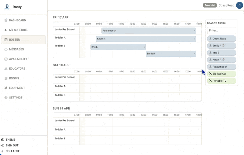 Unavailability conflict detection